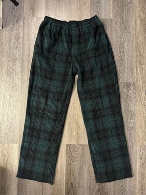 SKIMS Unisex Black & Green Plaid Jogger Pants Size Small